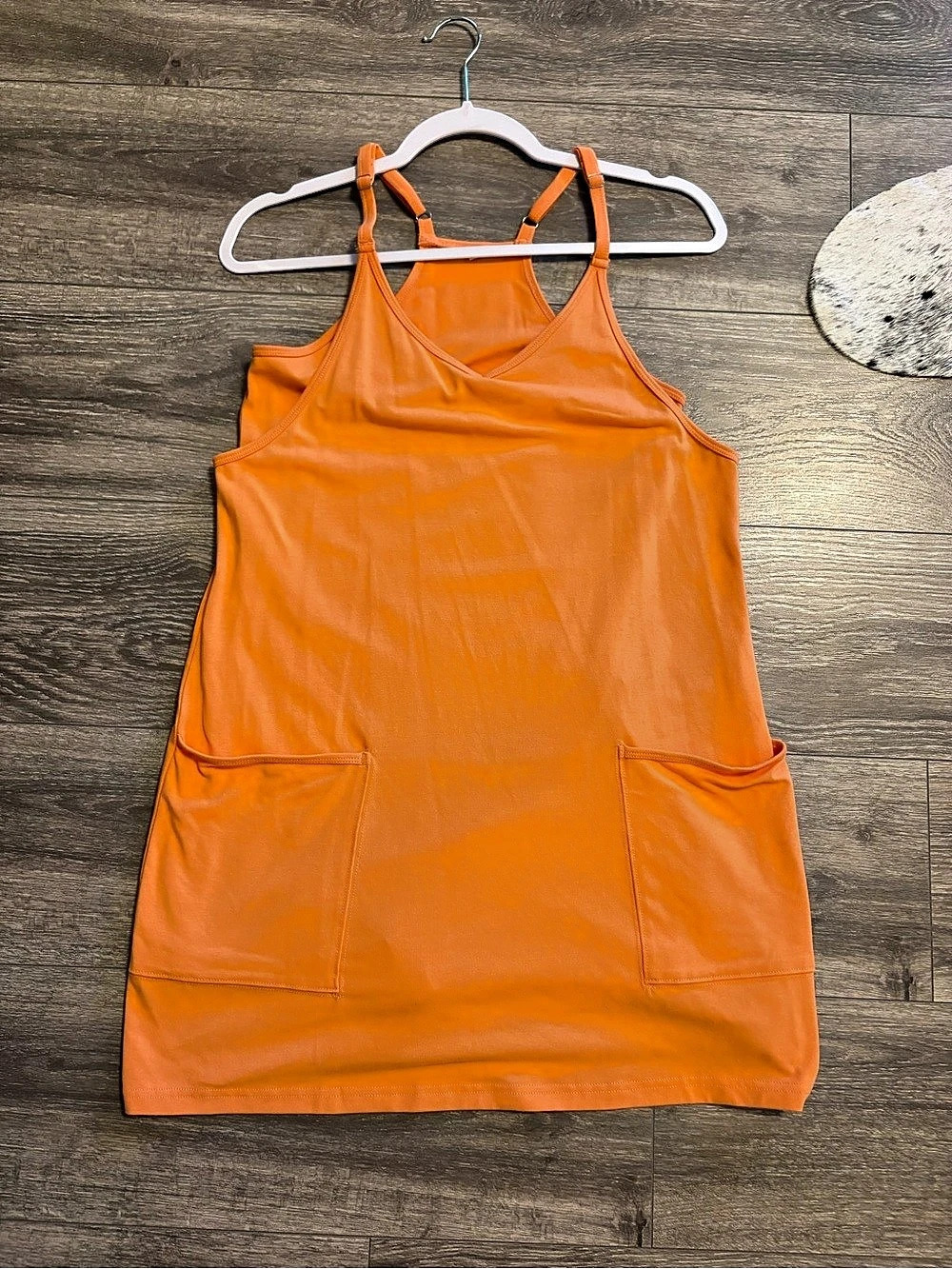 Orange Mini Dress with Built in Bodysuit